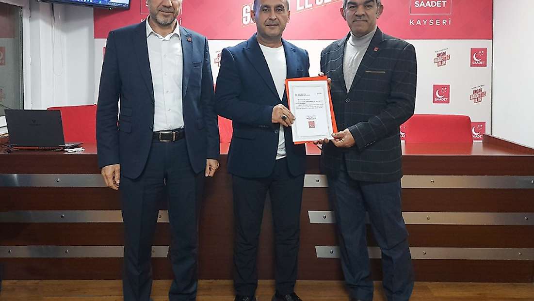 Saadet Partisi Melikgazi İlçe Başkanlığında bayrak değişimi