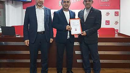 Saadet Partisi Melikgazi İlçe Başkanlığında bayrak değişimi