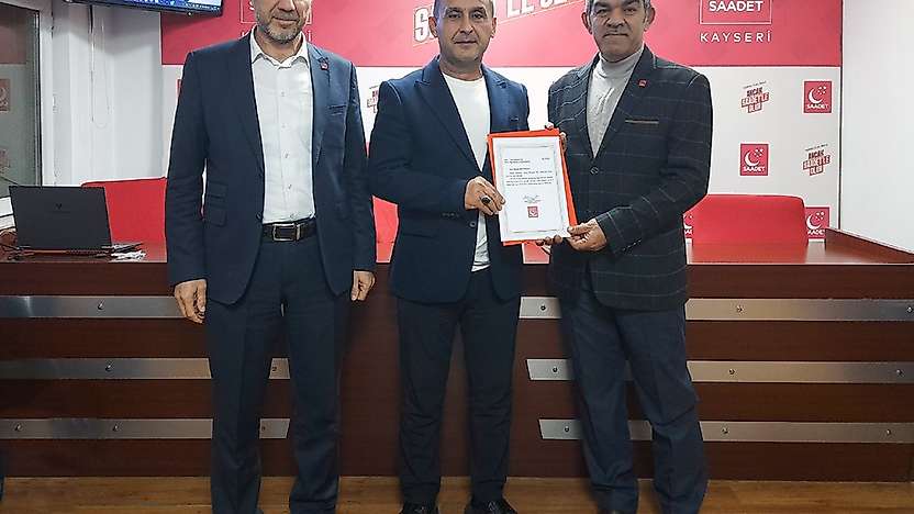 Saadet Partisi Melikgazi İlçe Başkanlığında bayrak değişimi