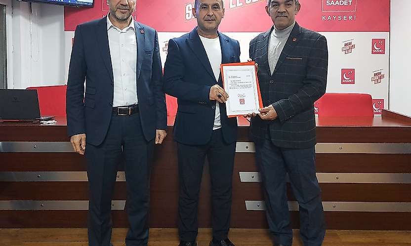 Saadet Partisi Melikgazi İlçe Başkanlığında bayrak değişimi